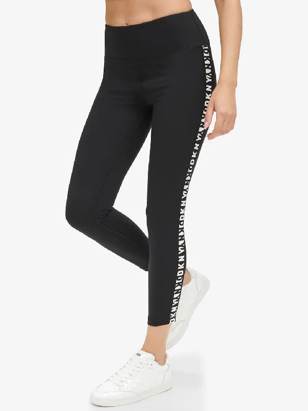 DKNY Women Black Solid Fitted Legging