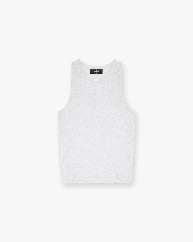 Initial Rib Vest - Ice Grey Marl