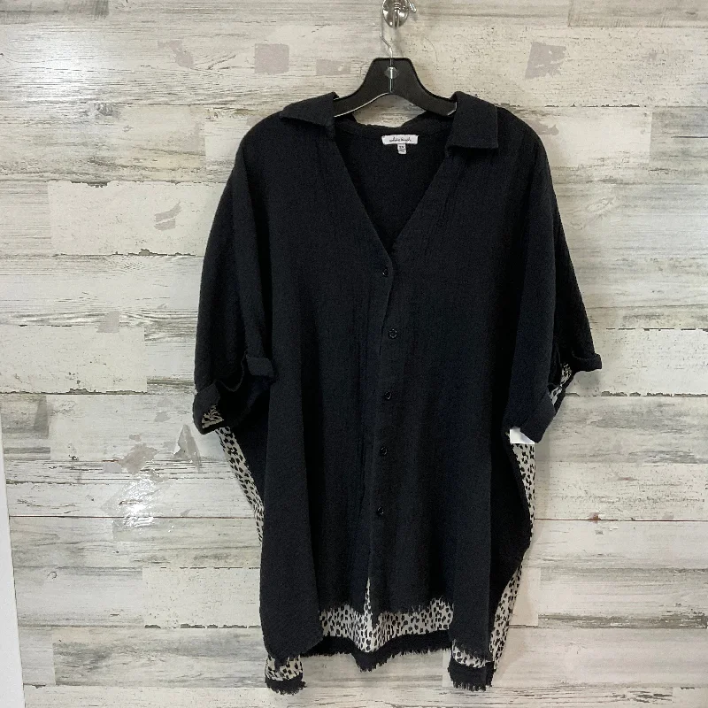 Blouse Long Sleeve By White Birch In Black, Size: 2x