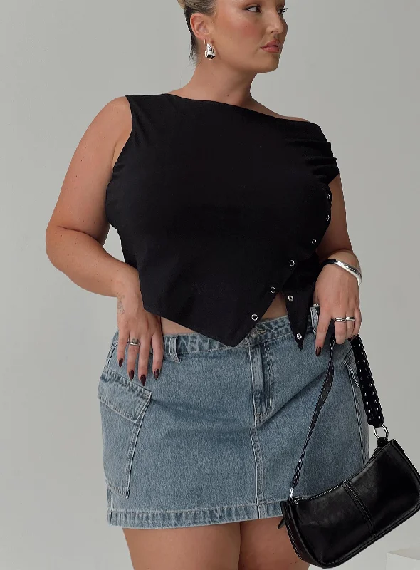 Karre Off The Shoulder Top Black Curve