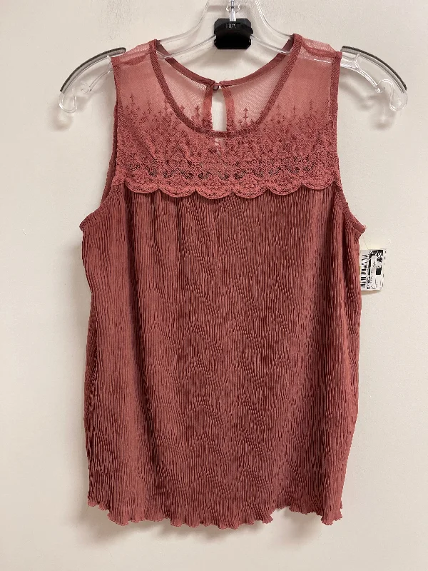 Top Sleeveless By Blu Pepper In Pink, Size: M