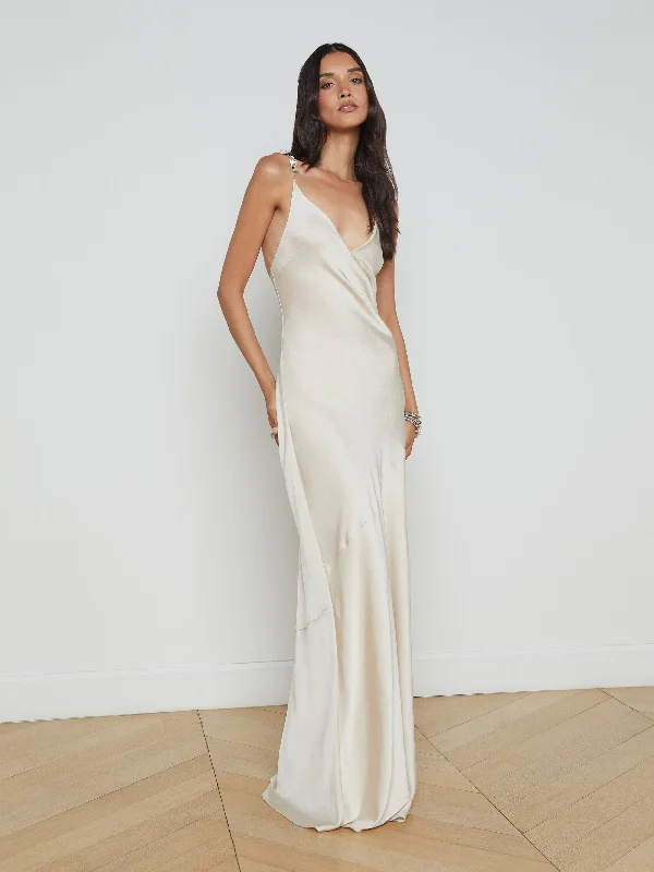 Saint Crystal Strap Gown