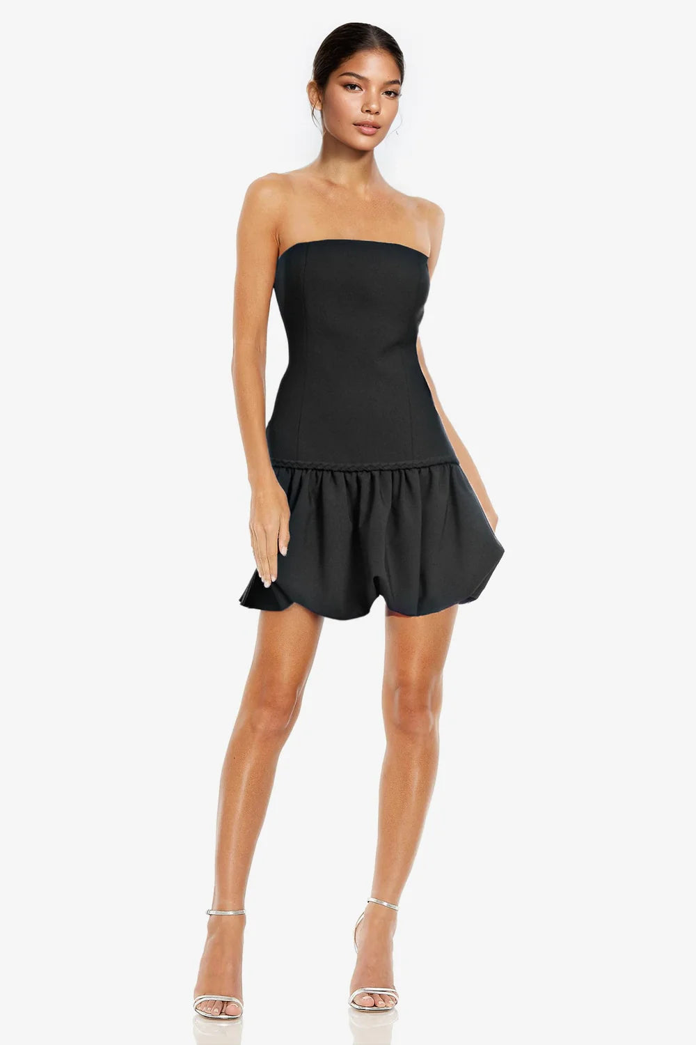 The Brielle Strapless Cocktail Dress - Black