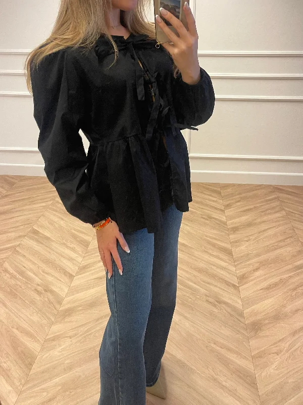 Bow Blouse Black