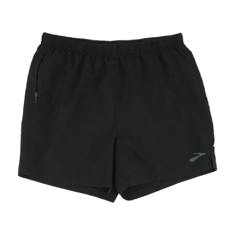 Black Solid Active Shorts