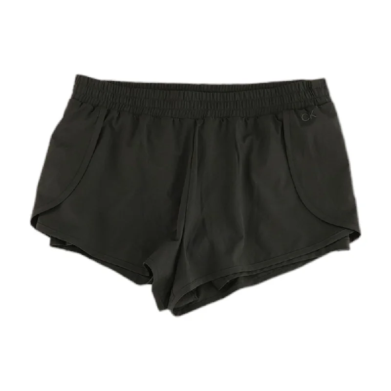 Black Solid Active Shorts