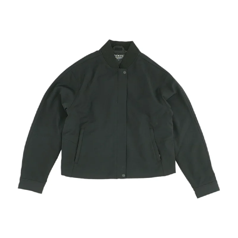 Black Solid Bomber Jacket