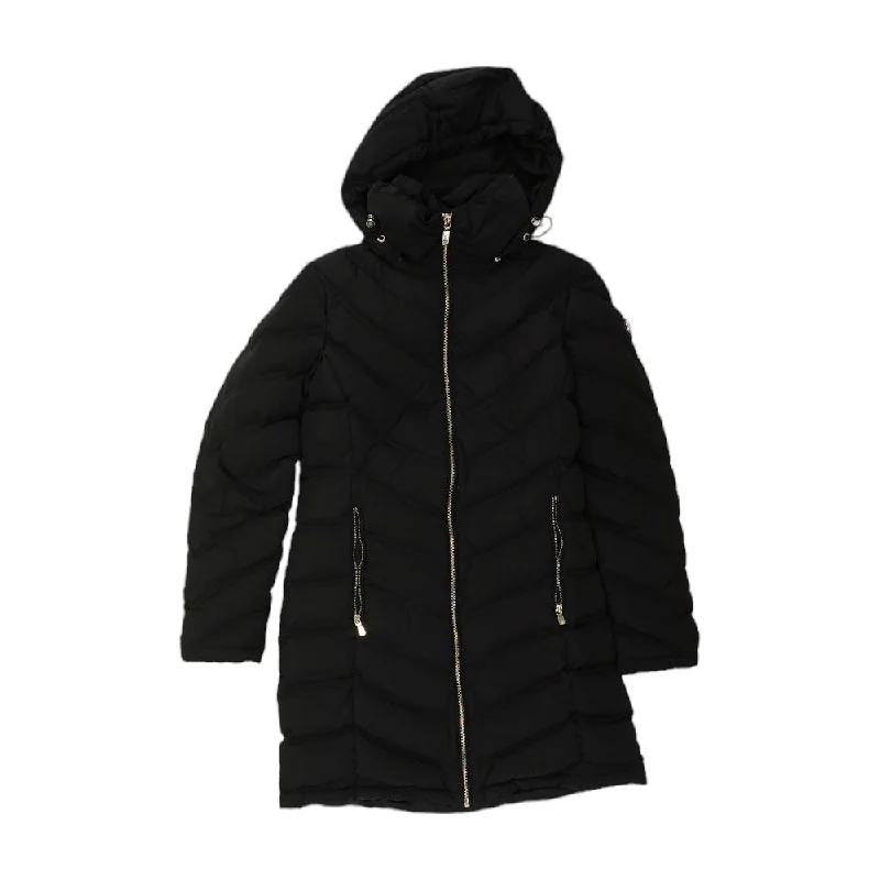 Black Solid Topcoat Coat