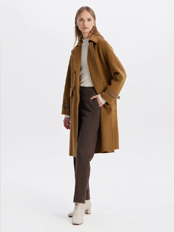 Brown Double Face Woolen Coat