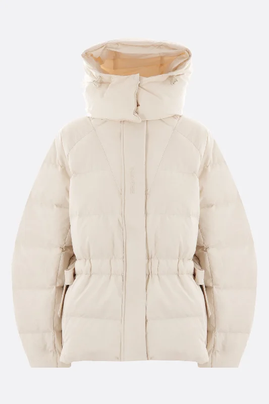 technical seersucker oversize down jacket