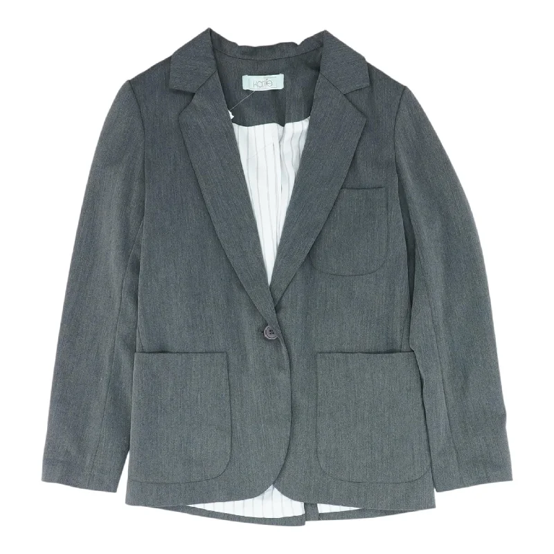 Gray Solid Blazer