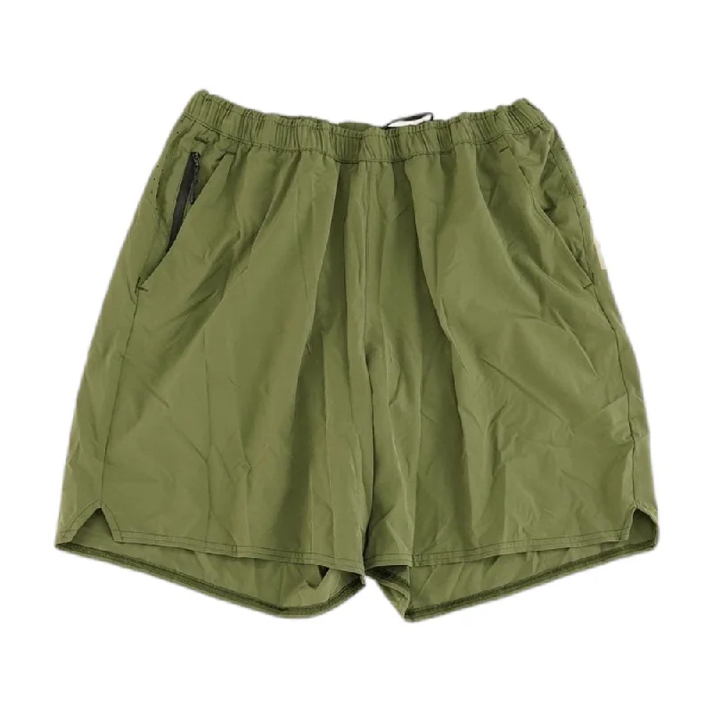 Green Solid Active Shorts