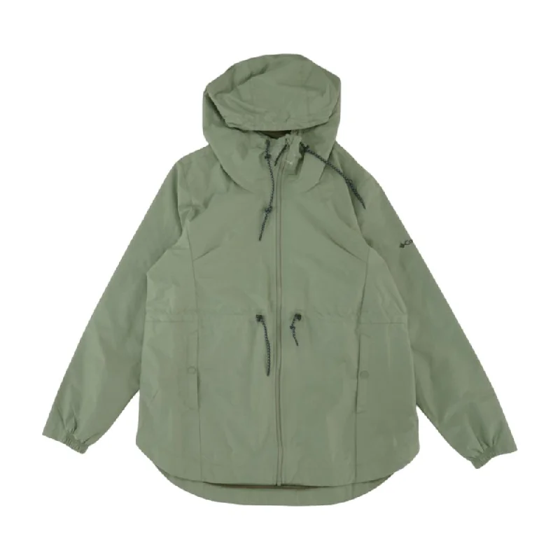 Green Solid Rain Jacket