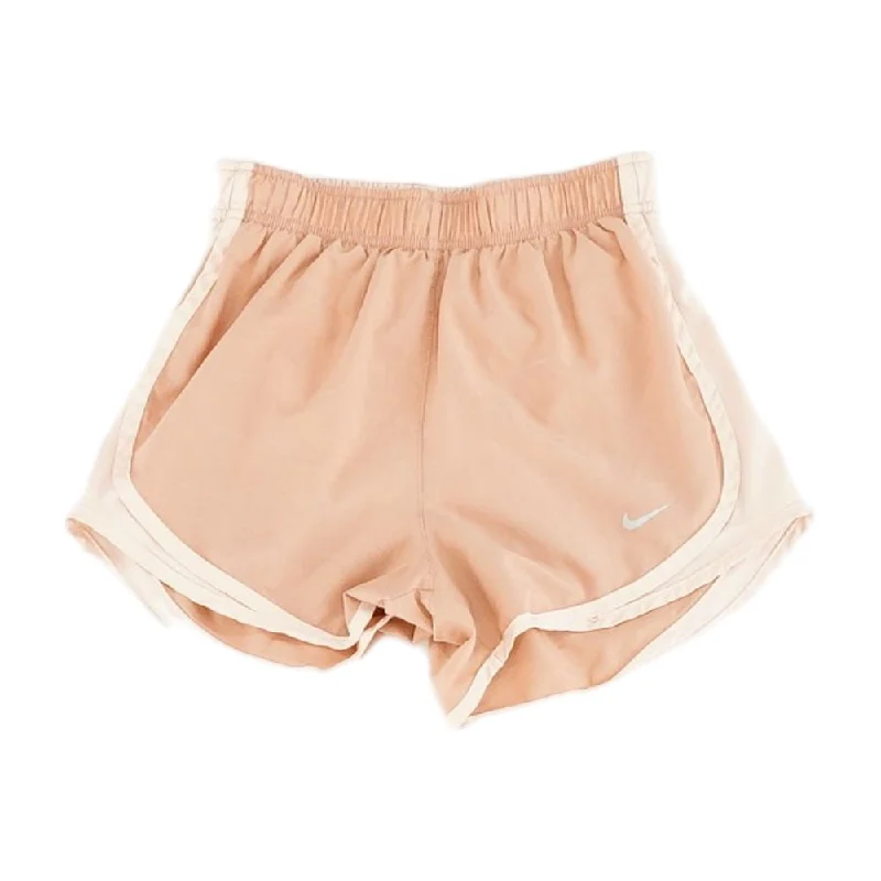 Peach Solid Active Shorts