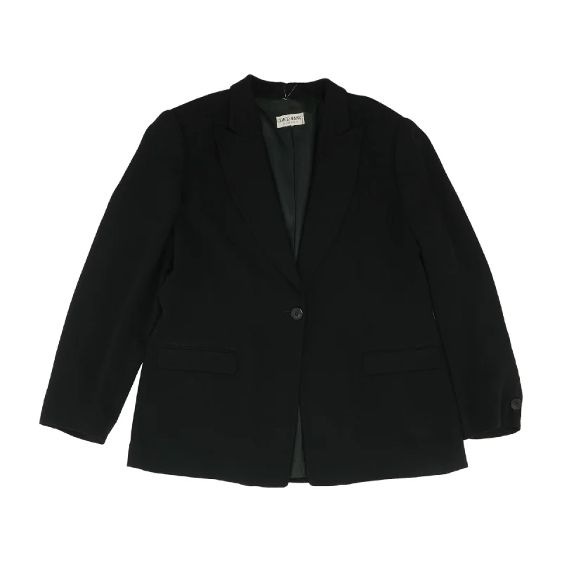 Vintage 1990's Le Colleziono Black Silk Blend Blazer