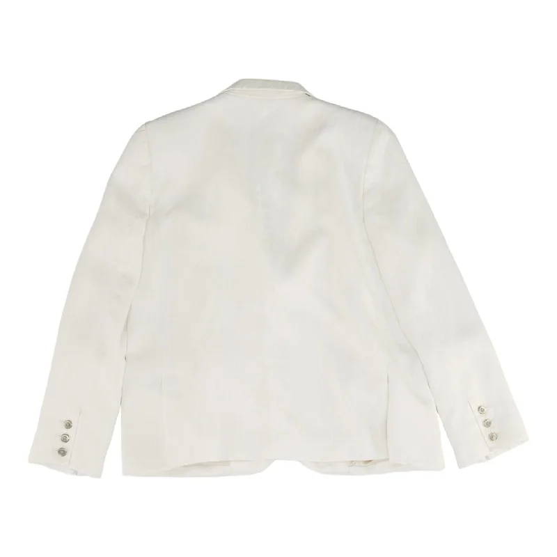 White Solid Blazer