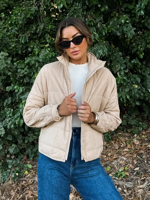 Fireside Quilted Jacket in Oat