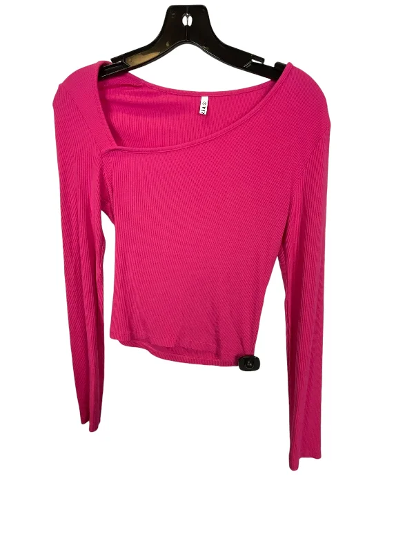 Top Long Sleeve By Clothes Mentor In Pink, Size: L