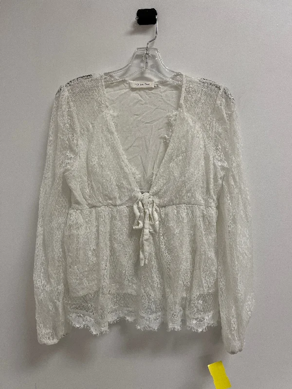 Top Long Sleeve By Mustard Seed In Cream, Size: M