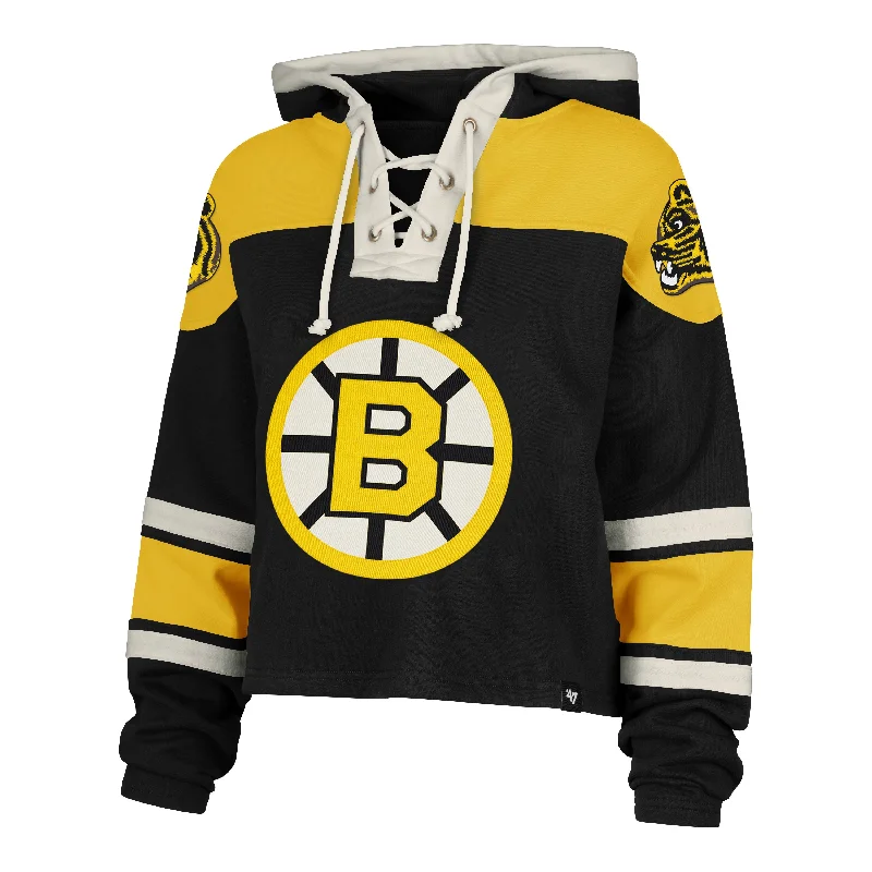 BOSTON BRUINS VINTAGE CROPPED SUPERIOR '47 LACER HOOD WOMENS