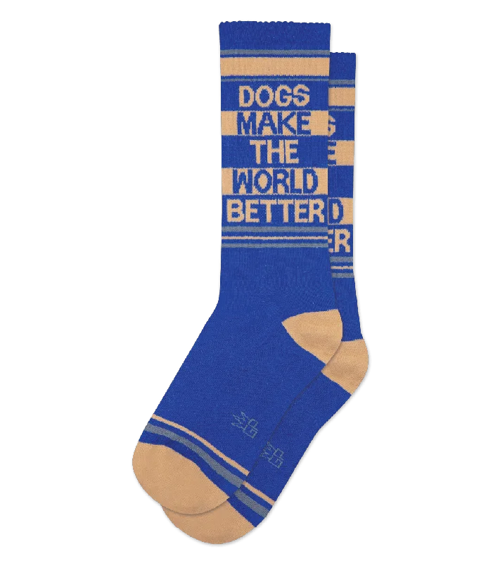 Dogs Make the World Better Socks from Gumball Poodle