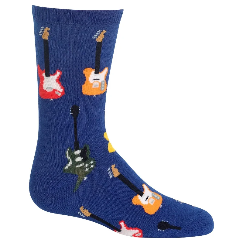 Hot Sox Kids Guitars Crew Socks