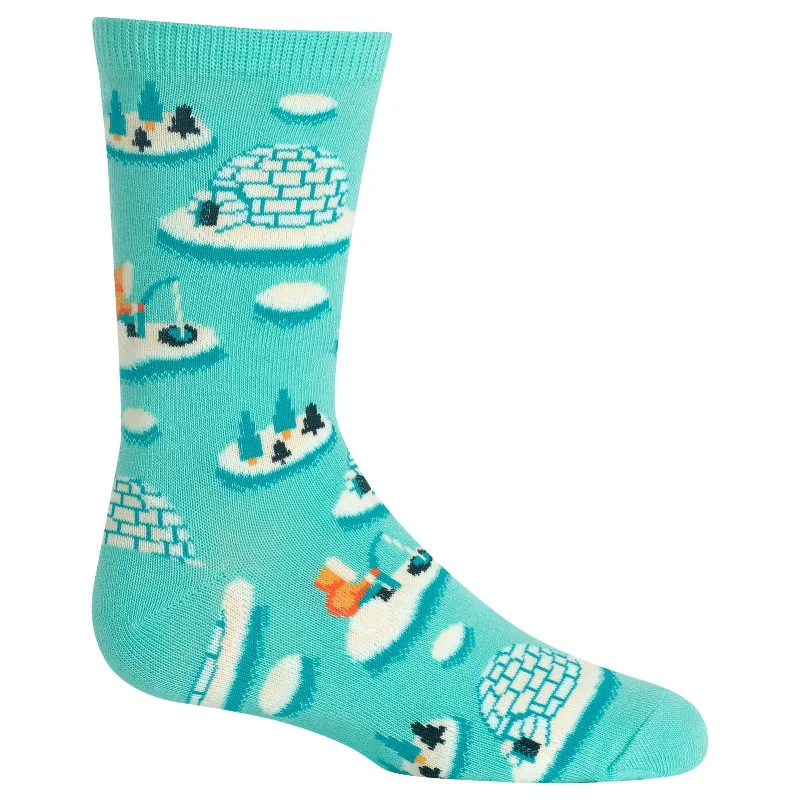 Hot Sox Kids Igloos Crew Socks