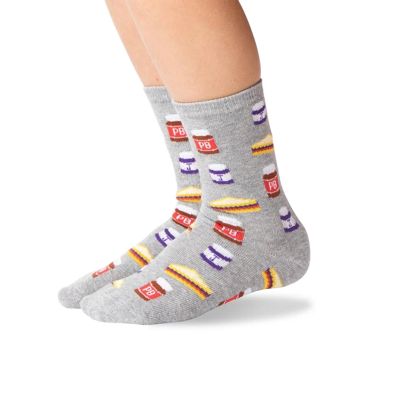 Hot Sox Kids Peanut Butter and Jelly Crew Socks