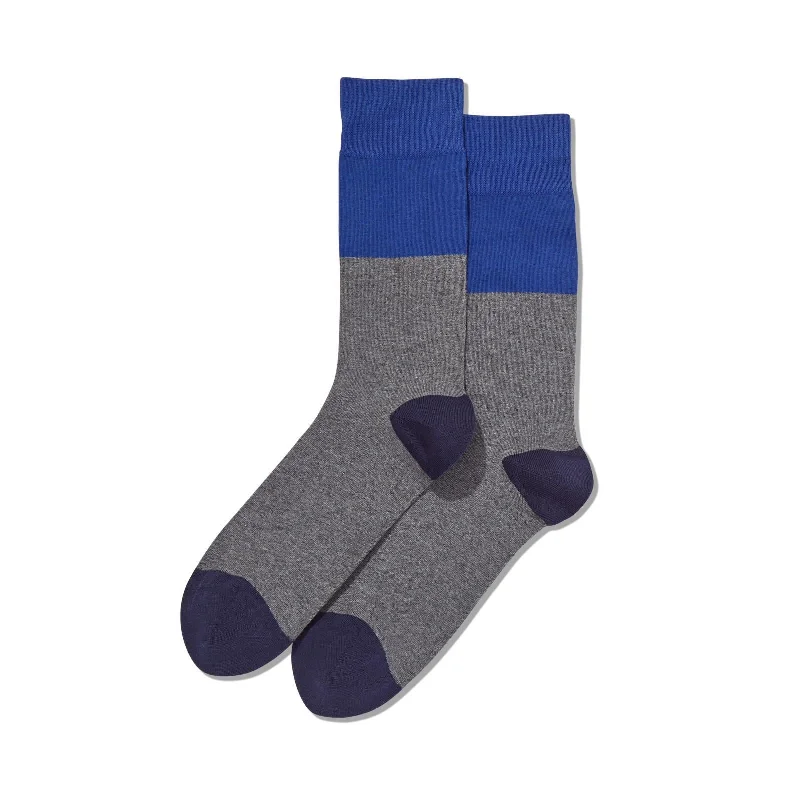 Hot Sox Mens Color Block Crew Socks