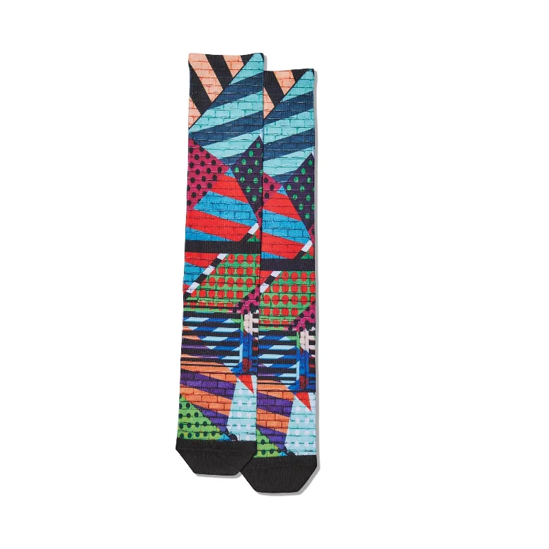 Hot Sox Mens Graffiti Wall Tube Socks