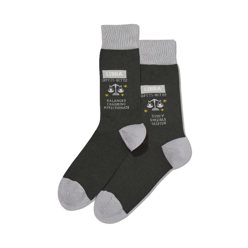 Hot Sox Mens Libra Zodiac Crew Socks