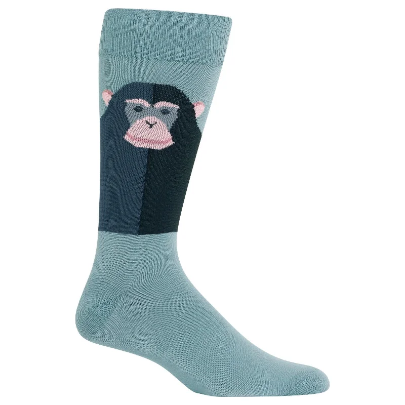 Hot Sox Mens Monkey Crew Socks