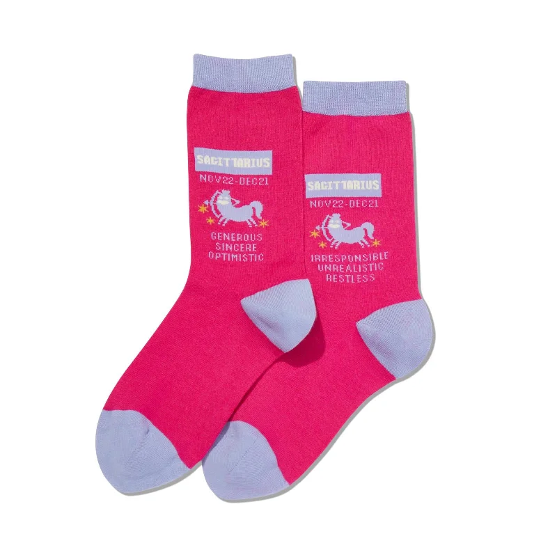 Hot Sox Womens Sagittarius Zodiac Crew Socks